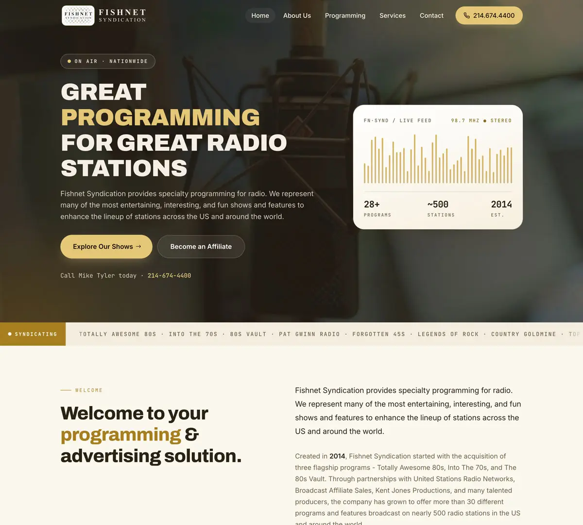 Screenshot of fishnetsyndication.com