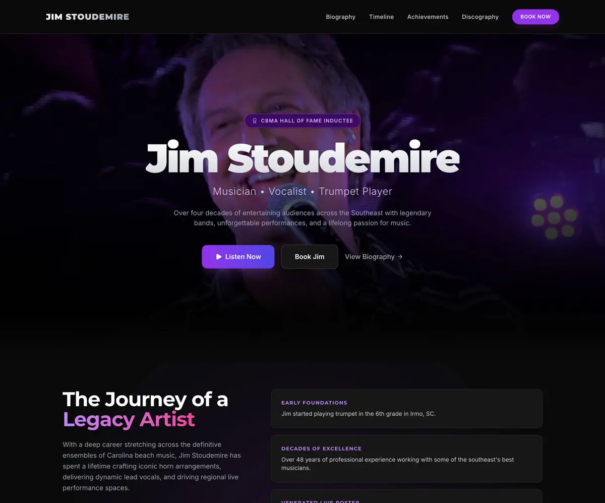 Screenshot of jimstoudemire.com