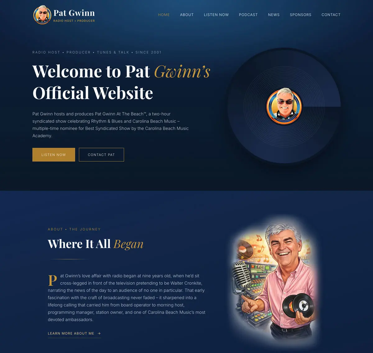 Screenshot of patgwinn.com